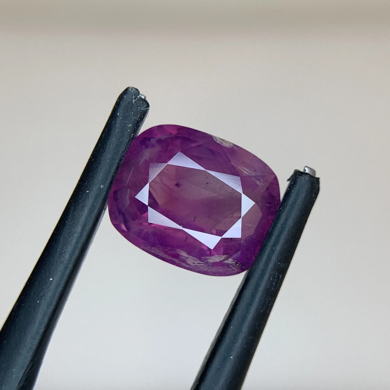 3.21ct Natural Purple Kashmir Sapphire Cushion Shape — view 4